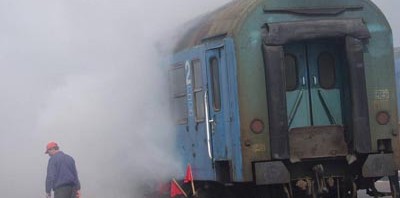 tren incendiu