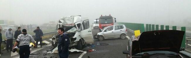 Accident cumplit pe A2